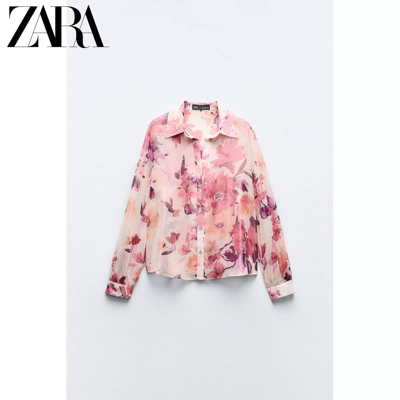 ZARA 24春季新品女装花朵印花衬衫9878061 252-Taobao Singapore