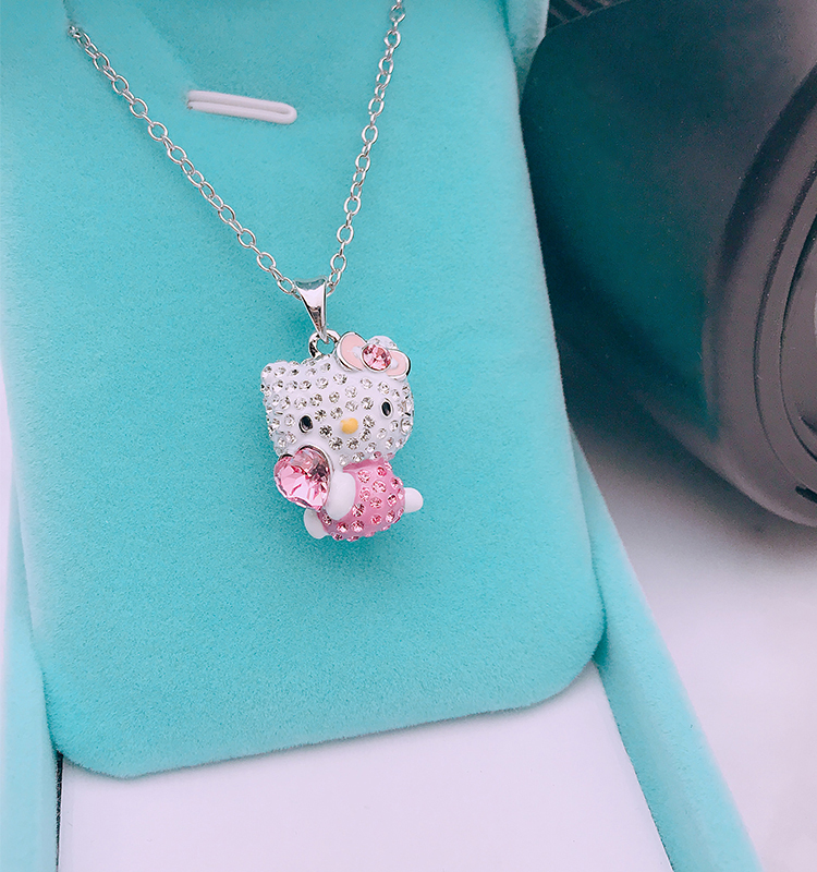 Casweet Crystal Pendant Necklace - Hello Kitty, Panda