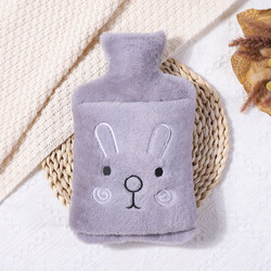 Thickened Explosion-Proof Hot Water Bottle, Refillable, Can Be Inserted Into, Comes with Plush Cover, Hot Water Bag, Hand Warmer, Uterine Warmer, Foot Warmer, Belly Warmer