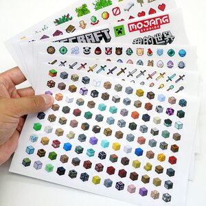 
Minecraft game peripheral mini icons MC character weapon handbook mobile phone computer stickers 7 pieces waterproof