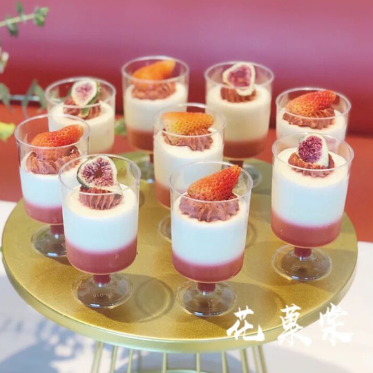 100ml Plastic Dessert Cups - Light Still