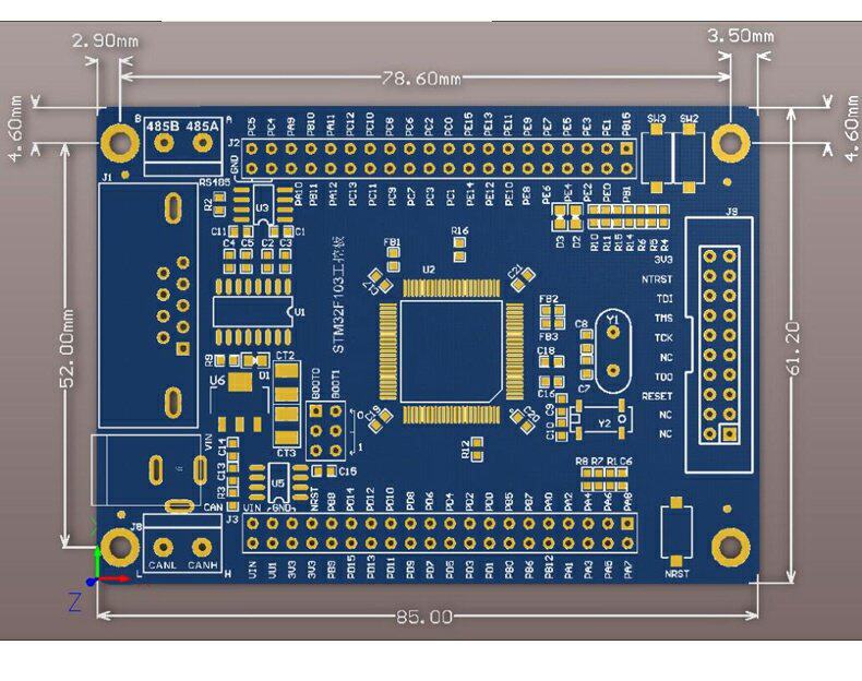 STM32 Development Board - STM32F103VET6 with RS485 - Microcontroller ...