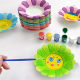 Kindergarten wall decoration color paper plate flower classroom layout decoration creative beauty and labor DIY handmade materials bag
