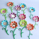 Kindergarten wall decoration color paper plate flower classroom layout decoration creative beauty and labor DIY handmade materials bag
