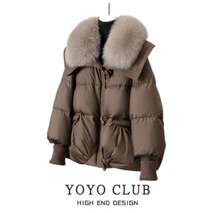 
Brand Discount Fat MM Korean Style Loose Fur Collar Down Cotton Jacket 2025 Autumn and Winter Thickened Warm Jacket Women's Trend