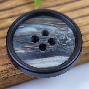 
Round mixed color black edge coat windbreaker button cashmere woolen jacket suit button men sweater cardigan trousers button