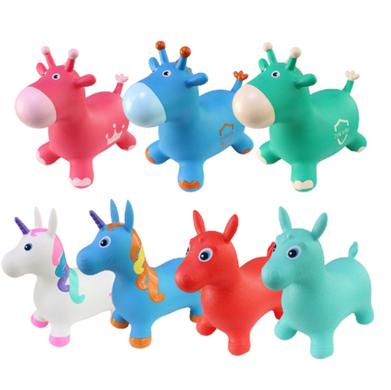 Chen Tai Children's Elastic Toys Jumping Horse Pull Horse PVC Toys Movement
