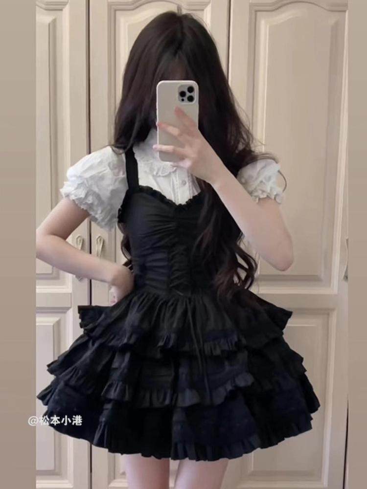 Summer Midriff Split Sexy Patchwork Plaid Korean Party Mini Skirt Set