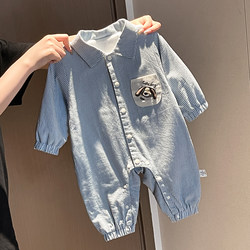 Baby Clothes, Spring and Autumn Style, Super Cute One-Piece Clothes for Boys, Pure Cotton Romper, Outdoor Crawling Clothes