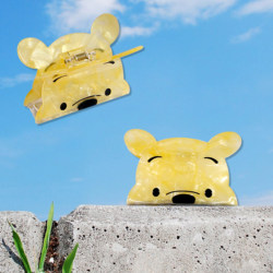 Liberali Little Bear Nini Acetate Cute Hair Clip Animal Hair Clip Winnie the Pooh Head Clip Women's Anime Hair Accessory