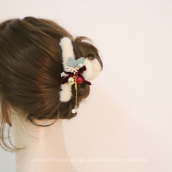 Gukuali Winter New Plush Shark Clip Sweet and Cute Hairpin Holiday Headwear Christmas Hair Accessory