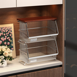 Second-Hand Sideboard Snack Rack Living Room Desktop Cup Storage Box Kitchen Countertop Multi-Layer Vegetable and Fruit Basket