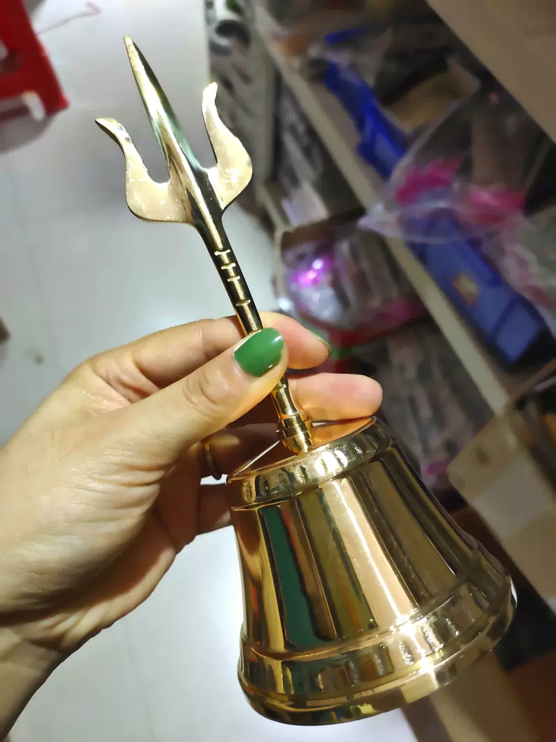 銅製八仙鈴 三清鈴 三叉法器 道家用品太極八卦鈴 鎮宅辟邪 開運風水 招財置物 銅製八仙鈴 三清鈴 三叉法器 道家用品太極八卦鈴 鎮宅