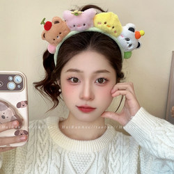 Cute Animal Plush Headband for Women, 2025 Warm Winter New Style, Cute and Quirky Headband for Washing Face and Holding Hair