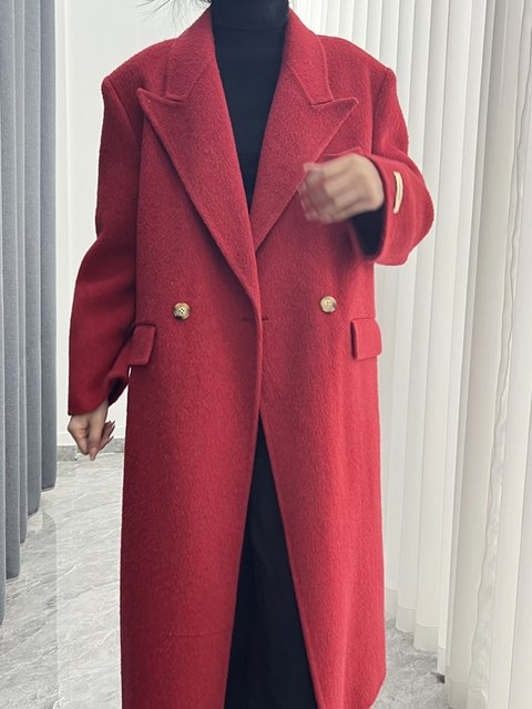Clearance! Double-sided cashmere coat women's mid-length autumn and winter new Korean style loose and slim suit collar woolen coat
