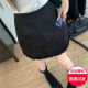 New Chinese style skirt for women in spring and summer large size high-waisted ruffled short skirt covering hips to make them look slim in the wood ear a-line skirt