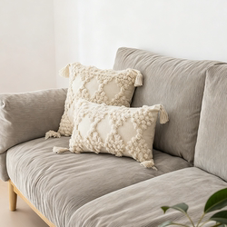 Scandinavian ins Style Embroidered Pillowcase Living Room Sofa Cushion Headboard Cushion Decorative Backrest Pillow with Core