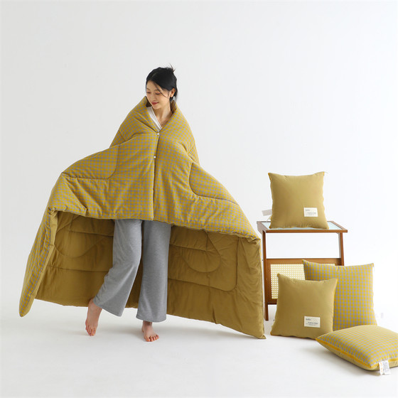 
Class A mother and baby grade cotton woven pillow quilt dual-purpose car cushion office sofa nap pillow two-in-one