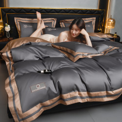 Class a Xinjiang Long-Staple Cotton Four-Piece Set, High-Grade All-Cotton Duvet Cover, Satin Pure Cotton Bed Sheet, Simple Bedding Set 4