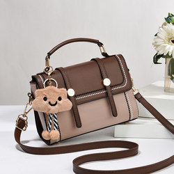 Contrast Color Small Bag 2025 New Trendy Spring and Summer Fashion Simple Women's High-End Light Luxury Single Shoulder Crossbody Small Square Bag