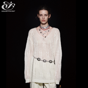 
immune system [Li Yitong's same style] wool sweater loose hollow twisted casual sweater