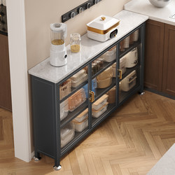 Shuaishi Slate Kitchen Storage Rack, Floor-Standing Multi-Layer Multi-Functional Workbench, Pot and Bowl Storage, Extremely Narrow Side Cabinet