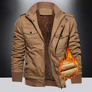 Cotton Clothes Men's 2025 Winter New Plush Thickened Jacket Middle-aged Pure Cotton Large Size Loose Cotton Clothes Jacket