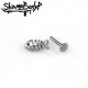 SHINMA original F-136 titanium alloy pole titanium steel fish bone thread threading stereo earrings ears and ears nails nails
