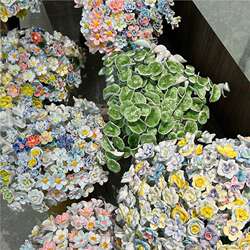 Vase Set, Small Desktop Ornaments, Creative Gifts for Girlfriend, Ceramic Flower Vessels, Jingdezhen Ceramic Preserved Flowers