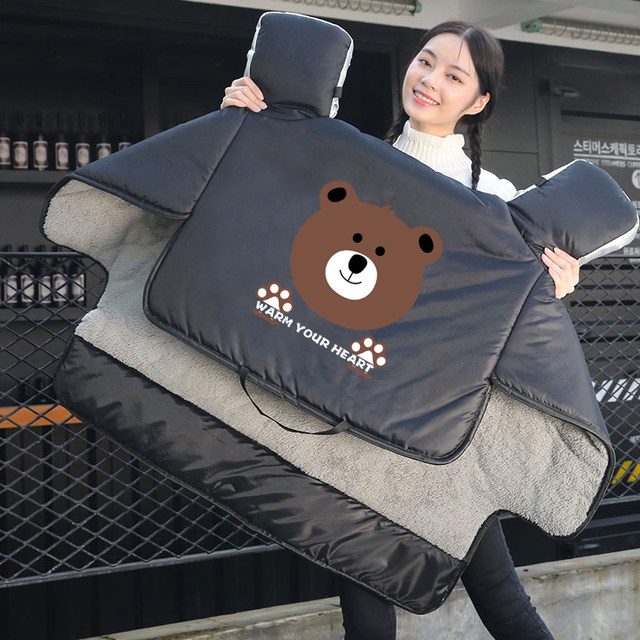 Electric vehicle windshield quilt, winter velvet thickened battery motorcycle windshield, rainproof, coldproof, warm and waterproof new model