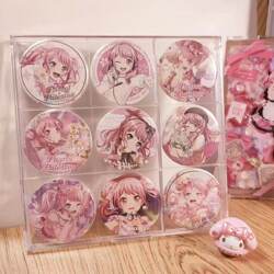 Japanese Imported Nine-Grid Display Stand Suitable for Chiikawa Stickers, Divided Storage Box, Badge Display Stand