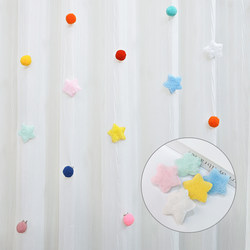 Creative Five-Pointed Star Pin Style Curtain Sheer Curtain Head Decoration Accessory Brooch Cute Cartoon Trinket