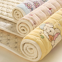 Milk Velvet Mattress Pad Winter Fleece Warm Mattress Cover Blanket Single Student Dormitory Non-Slip