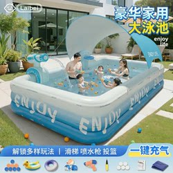 Inflatable Swimming Pool for Children, Home Use, Sunshade, Large, Adult, Outdoor, Family, Foldable, Rural Yard, Baby Paddling Pool