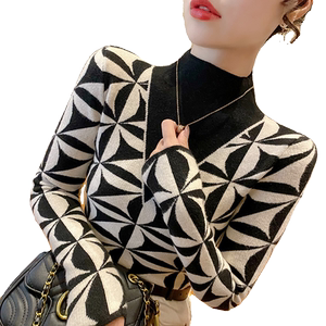 
Half turtleneck bottoming shirt for women in autumn and winter 2025 new hot style fashionable sweater with women's knitted sweater