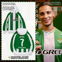 25-26 Season Real Betis Team Anthony Same Style Football Clothing Hooded Sweatshirt Men's and Women's Fan Jacket