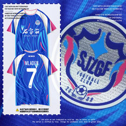 2024 Shijiazhuang Kungfu Team Uniform Football Clothes Home Ice Silk Quick-Drying Short-Sleeve T-Shirt for Men and Women Fans Half-Sleeve