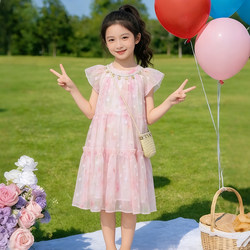 Girls' Skirts 2026 New Style Girls' Summer Dresses Kidsren's Stylish and Fashionable Princess Dresses Summer Dresses