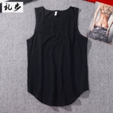 Хлопковый длинный цветной летний жилет, футболка без рукавов, эффект подтяжки, свободный крой, средней длины, европейский стиль