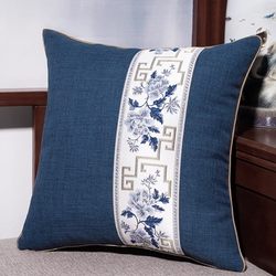 New Chinese-Style Throw Pillows, Chinese-Style Sofa Pillows, Living Room Headboard Pillows, Backrest Pillows with Core, Pillowcases Are Removable and Washable