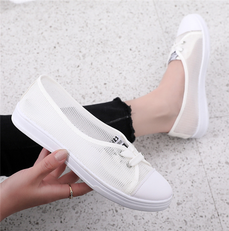 ホワイト メッシュ フラットシューズ URBAN RESEARCH（アーバンリサーチ）の「メッシュフラット