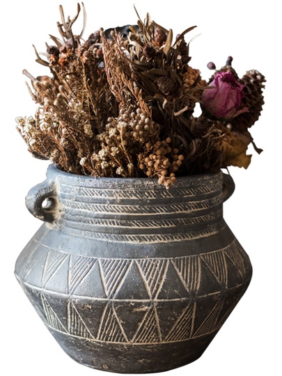 ジュハン アフリカの陶器の花瓶 - 民芸の装飾品
