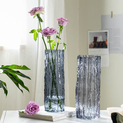 Light luxury and high-end glacier glass vase