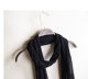 Spring and autumn men and women black slender cotton and linen scarf women autumn and winter versatile thin decorative neck long scarf solid color

