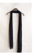 Spring and autumn men and women black slender cotton and linen scarf women autumn and winter versatile thin decorative neck long scarf solid color
