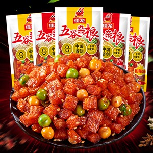 
Jialong cereals, spicy strips, small snacks, large bags of green beans, spicy childhood snacks, gluten food snacks, nostalgic and delicious