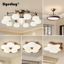 Living Room Chandelier French Retro Mid-Century Style Cotton Lamp 2026 New Cream Style Modern Pastoral Hall Main Lighting Fixture