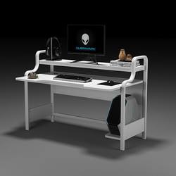 Computer Desk, Desktop, Simple Home Desk with Bookshelf, Bedroom Study Desk, Gaming E-Sports Desk, Single-Person Writing Desk