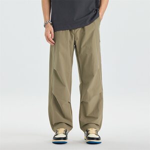 
PKL Spring and summer thin draped casual paratrooper pants men's work pants loose straight outdoor sports breathable trousers