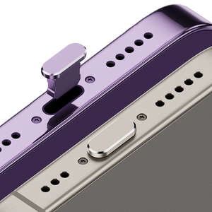 
Apple 17 mobile phone dust plug iPhone 16 promax metal power plug 15Pro gray 14Plus accessories 13 charging port anti-loss plug 12 dust plug Air tail plug waterproof silicone plug